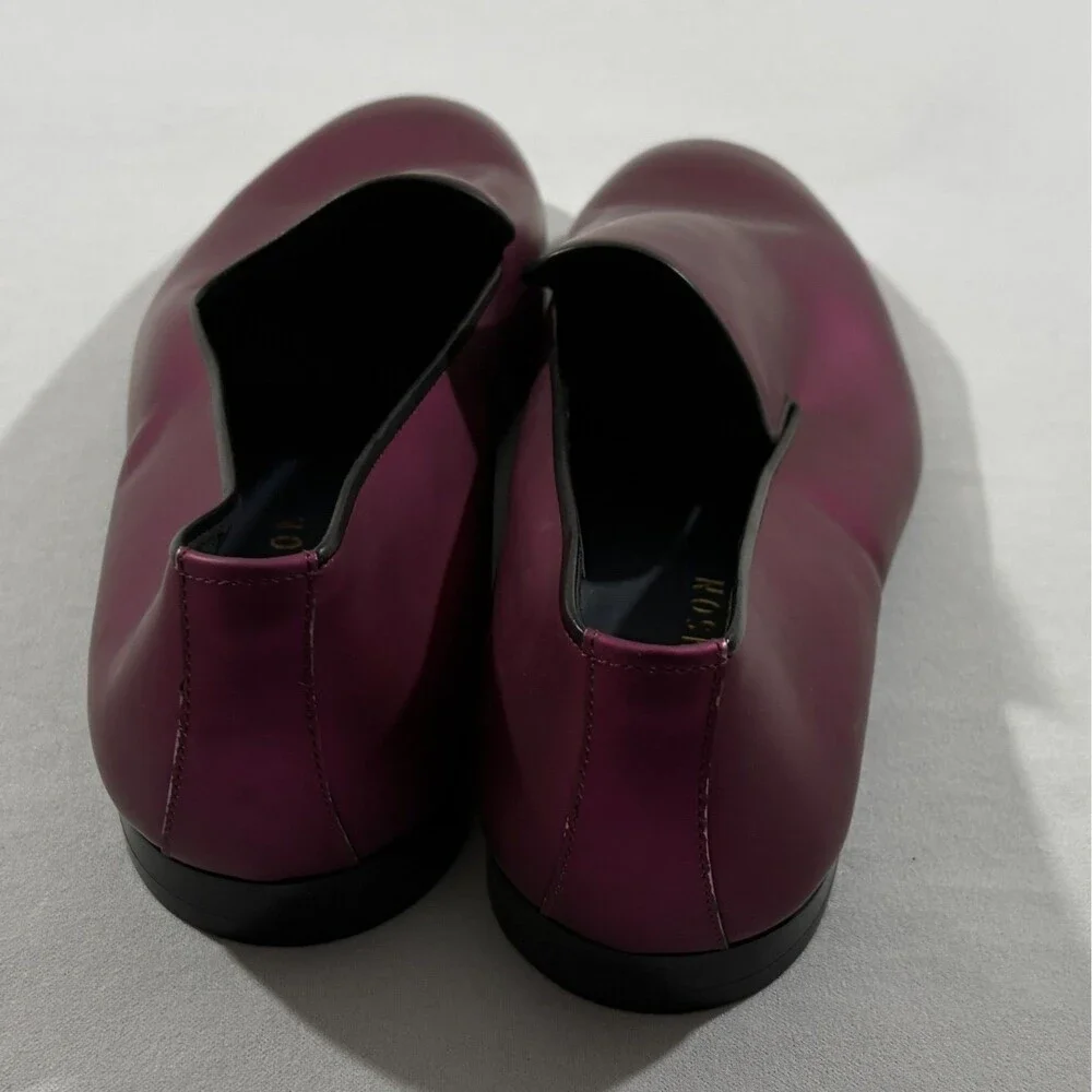 Ron Tomson Patent Leather Loafer Metallic Fuchsia Pink Polished Shoes Slip On 43